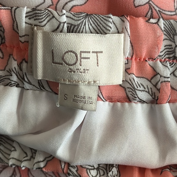 Loft Outlet Pink with Black and White Flowers Maxi Skirt - Picture 4 of 5
